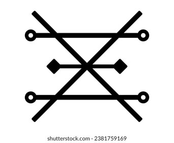 Alchemical symbol silhouette vector art