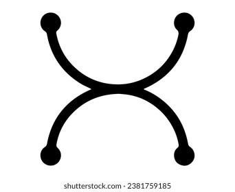 Alchemical symbol silhouette vector art