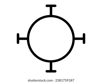 Alchemical symbol silhouette vector art