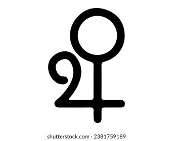 Alchemical symbol silhouette vector art