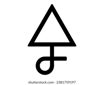 Alchemical symbol silhouette vector art