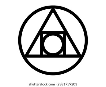 Alchemical symbol silhouette vector art