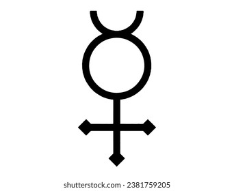 Alchemical symbol silhouette vector art