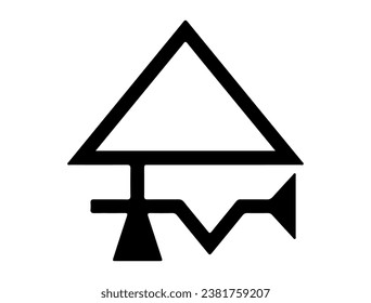 Alchemical symbol silhouette vector art