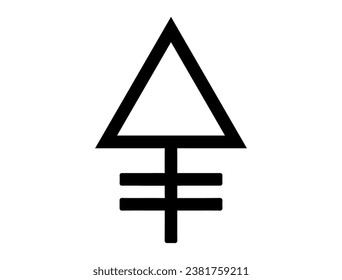 Alchemical symbol silhouette vector art