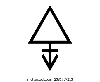 Alchemical symbol silhouette vector art