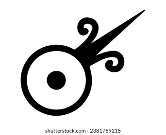 Alchemical symbol silhouette vector art