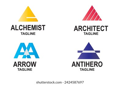 Alchemist Architect trainangle logo template design 