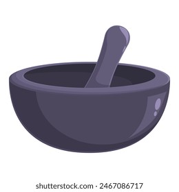 Alchemist pot icon cartoon vector. Object formula asset. Chemistry item
