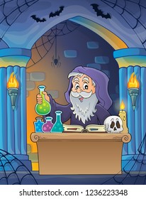 Alchemist topic image 2 - eps10 vector illustration.