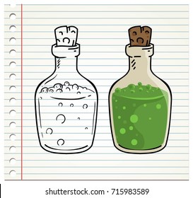 Alchemist and Witches Vector Bottles