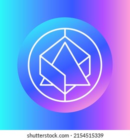 Alchemix (ALCX) Crypto coin logo and symbol on a gradient background. Creative virtual currency symbol vector illustration svg