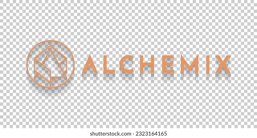 Alchemix (ALCX) cryptocurrency logo worldmark isolated on transparent png background vector svg
