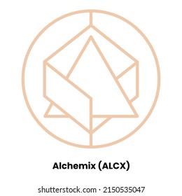 Alchemix crypto currency with symbol ALCX. Crypto logo vector illustration for stickers, icon, badges, labels and emblem designs. svg