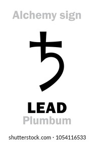 Alchemy Alphabet: LEAD (Plumbum, Plumbum nigrum; Saturn), one of seven ancient metals, inferior metal. Also: «Prima Materia», Imperfect matter; eq.: lead, black lead, plumbing. Chemical formula=[Pb].