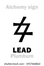 Alchemy Alphabet: LEAD (Plumbum, Plumbum nigrum; Saturn), one of seven ancient metals, inferior metal. Also: «Prima Materia», Imperfect matter; eq.: lead, black lead, plumbing. Chemical formula=[Pb].