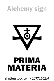 Alchemy Alphabet: PRIMA MATERIA (The First Matter, Prime Matter, Prime Substance, Primary Element) — ubiquitous primitive formless base of all matter, required for creation of The Philosopher’s Stone.