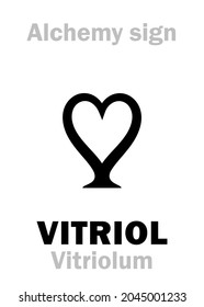 Alchemisches Symbol: Vitriol (Latein "Vitriolum").