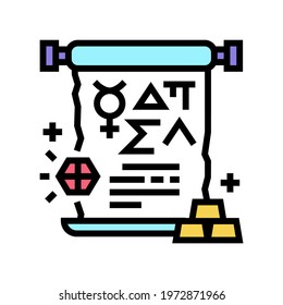 alchemy astrological color icon vector. alchemy astrological sign. isolated symbol illustration