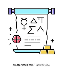 vector de icono de color astrológico de alquimia. signo astrológico de alquimia. ilustración de símbolo aislado