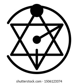Alchemy astrology icon. Outline alchemy astrology vector icon for web design isolated on white background
