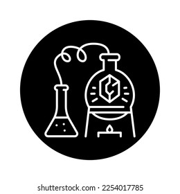 Alchemy color line icon. Isolated vector element. Outline pictogram for web page, mobile app, promo