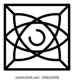Alchemy geometric icon. Outline alchemy geometric vector icon for web design isolated on white background