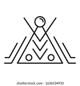Alchemy geometric icon. Outline alchemy geometric vector icon for web design isolated on white background