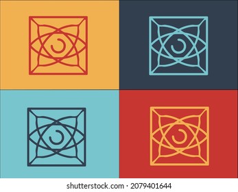 Alchemy Geometric Logo Template, Simple Flat Icon Of alchemy,geometric,tattoo