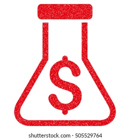 Alchemy grainy textured icon for overlay watermark stamps. Flat symbol with unclean texture. Dotted vector red ink rubber seal stamp with grunge design on a white background.