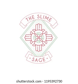 Alchemy, holistic moon logo