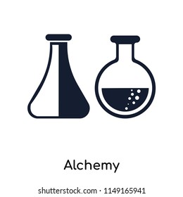 Alchemy icon vector isolated on white background for your web and mobile app design, Alchemy logo concept
