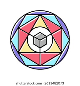 alchemy magic color icon vector. alchemy magic sign. isolated symbol illustration