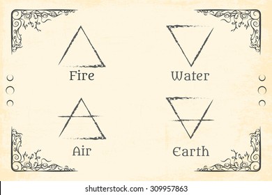 alchemy magic symbol, illustration in vector format