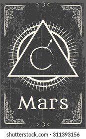 alchemy magic symbol, illustration in vector format