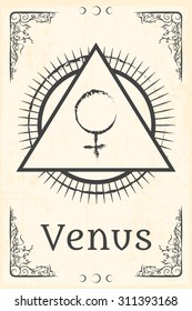 alchemy magic symbol, illustration in vector format