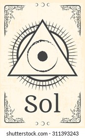 alchemy magic symbol, illustration in vector format