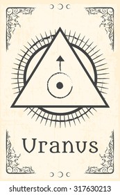alchemy magic symbol, illustration in vector format