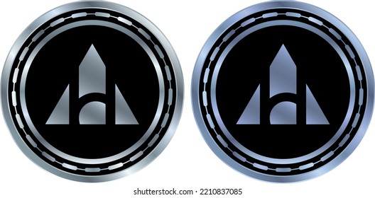 alchemy pay-ach virtual currency logo illustration. vector illustrations.