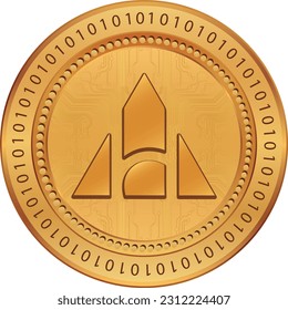 alchemy pay-ach virtual currency logo illustration. vector illustrations.