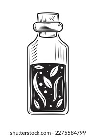 alchemy potion bottle isolated icon
