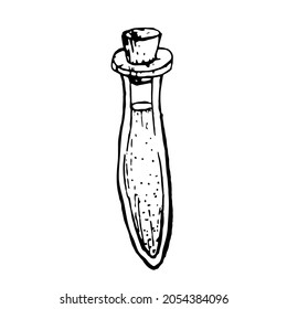 Alchemy potion tube isolated on white backgroun