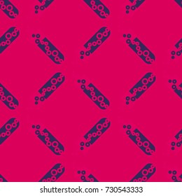 Alchemy seamless pattern background with bottles. Backdrop with cute laboratory bottles. Cartoon chemistry illustration. Magic liquid.