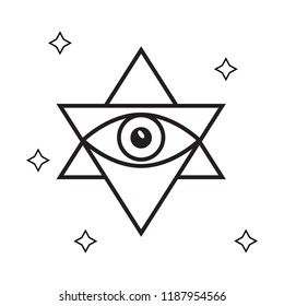 Alchemy, spirituality symbols in flat style . Alchemy art vector. Astrology vector set