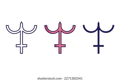 Alchemy Symbol line and solid illustration icon