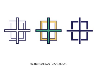 Alchemy Symbol line and solid illustration icon