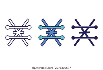 Alchemy Symbol line and solid illustration icon