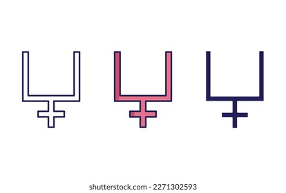 Alchemy Symbol line and solid illustration icon