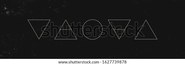 Alchemy Symbols Isolated On Dark Background Stock Vector (Royalty Free