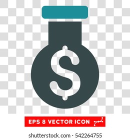 Alchemy vector icon. Image style is a flat soft blue pictogram symbol.